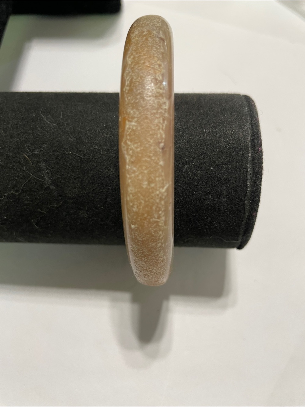 Neutral Tan Resin Bangle Bracelet. 9/6/6/2